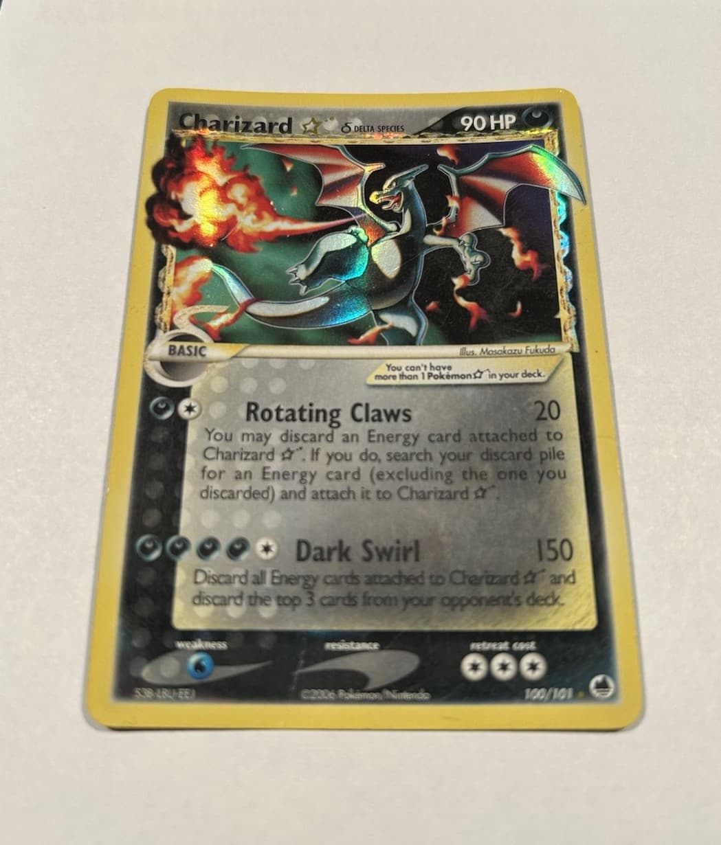 2006 Pokemon EX Dragon Frontiers CHARIZARD HOLO GOLD STAR EX 100/101 - UNGRADED
