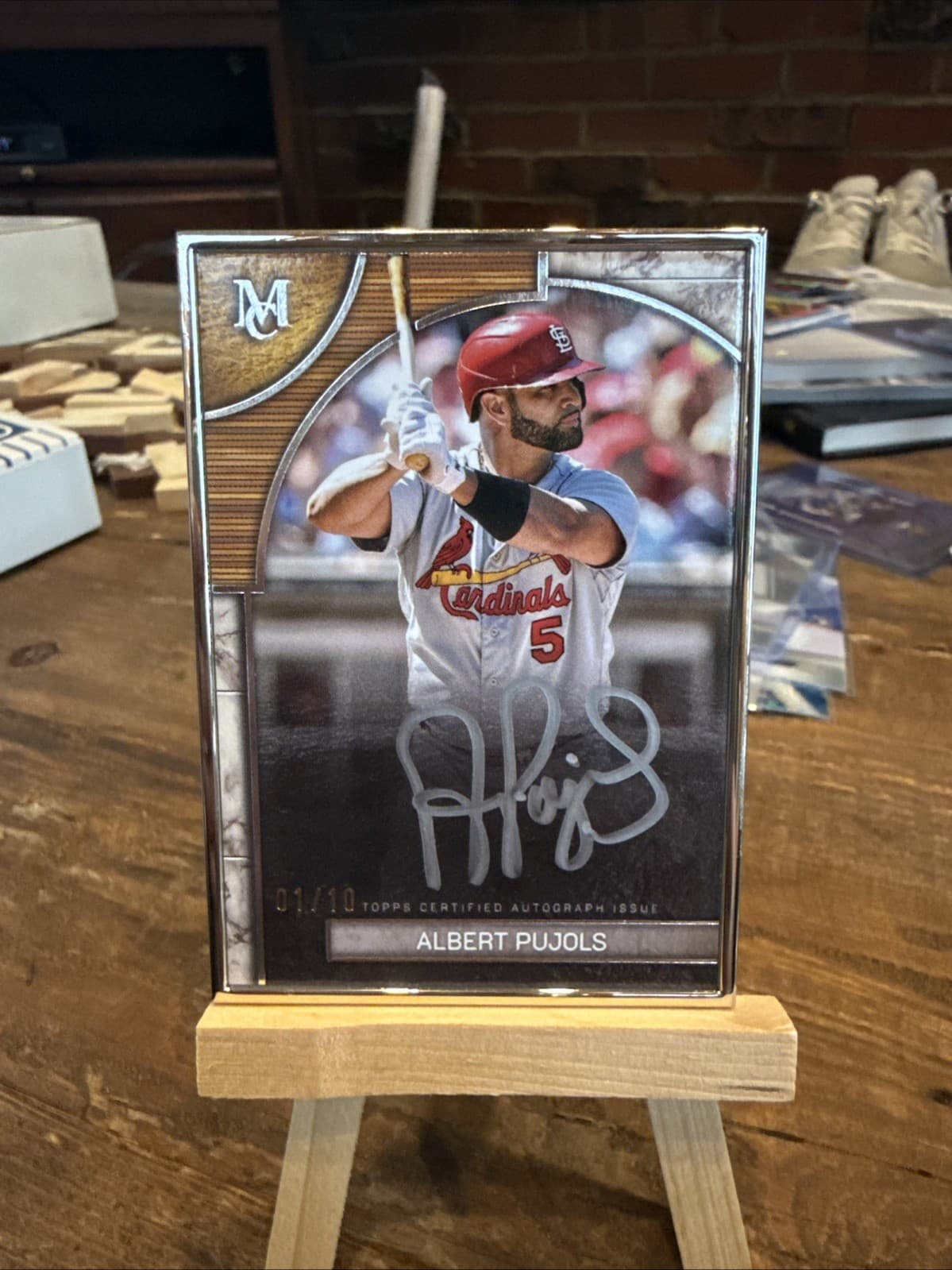 Topps 2025 Museum Albert Pujols 1/10 Gold Framed Cardinals Autograph