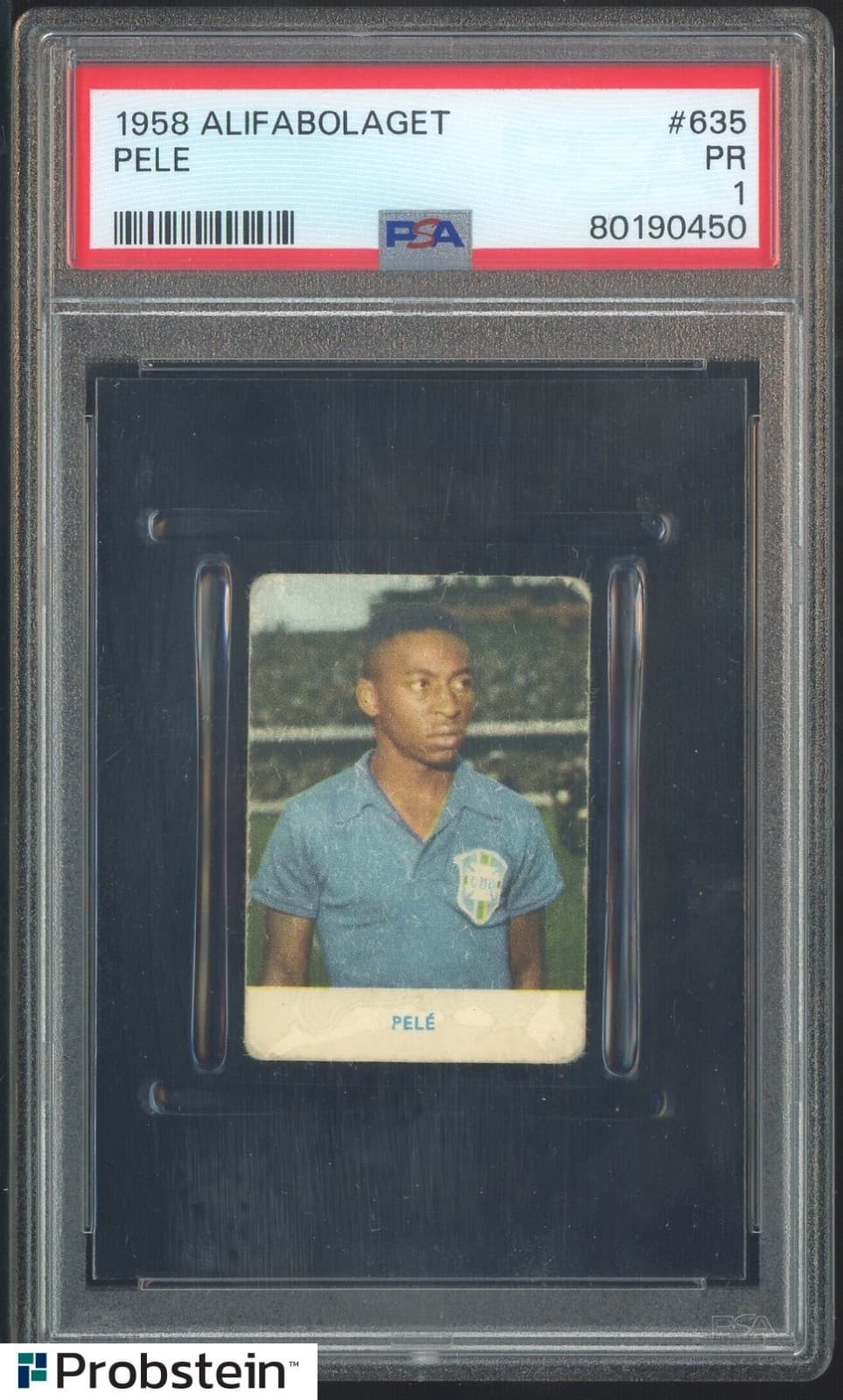 1958 ALIFABOLAGET SOCCER PELE RC Rookie #635 PSA 1