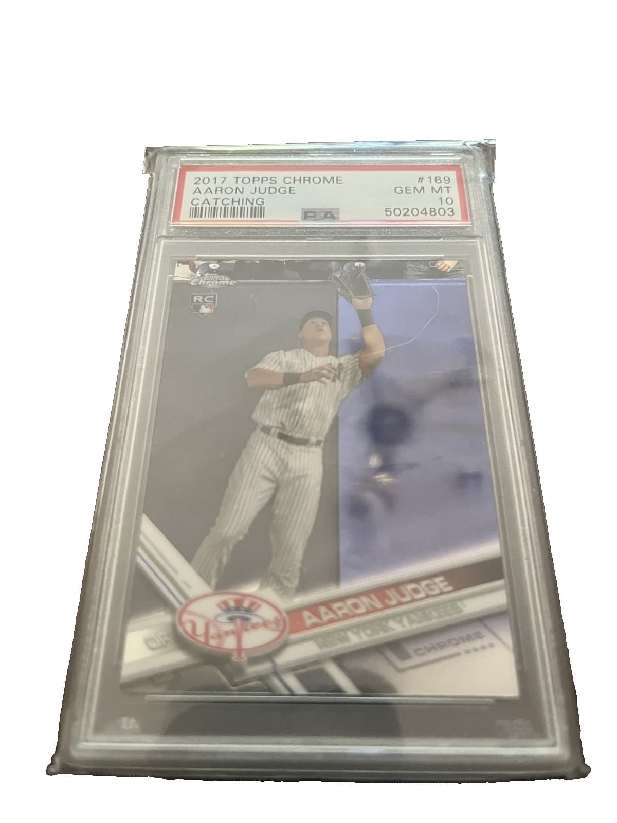 Aaron Judge RC NY Yankees Catching 2017 Topps Chrome Catching #169 PSA 10