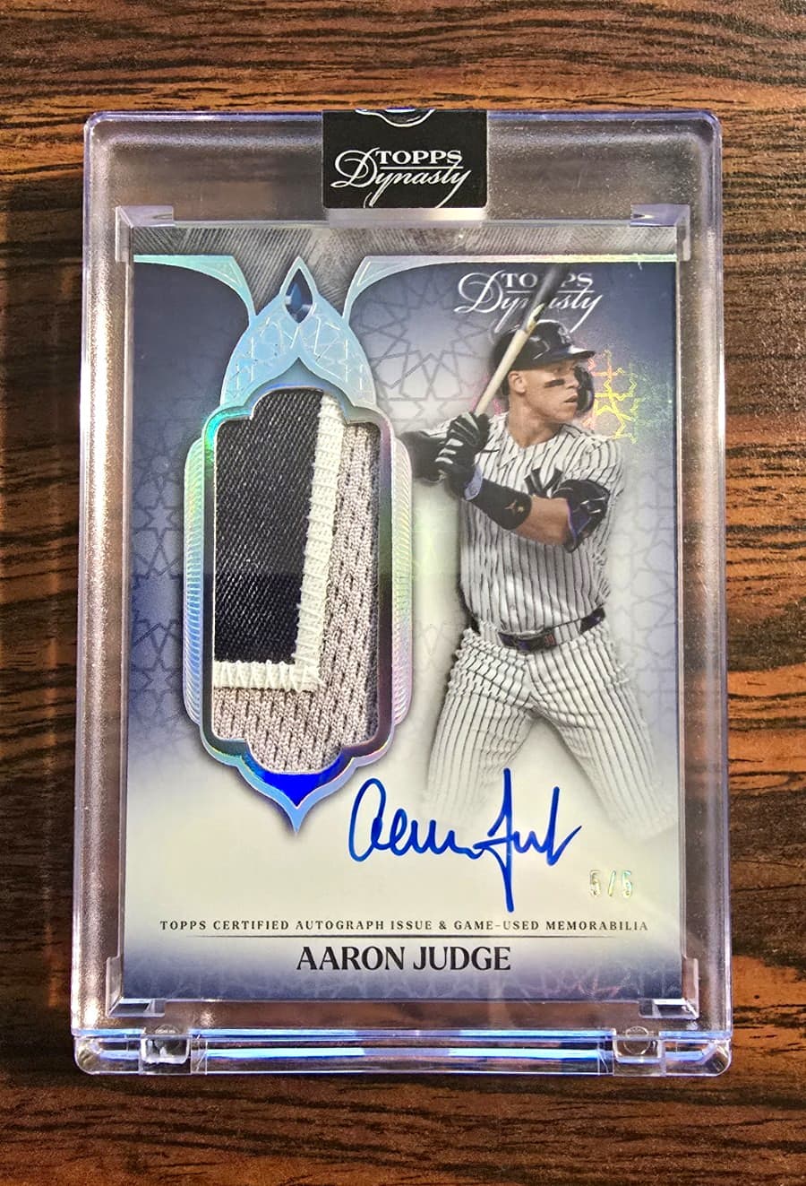 🔥Topps 2025 Dynasty Auto Patch 5/5 Aaron Judge Dynastic Data DAPB-AJ8 Yanks🔥