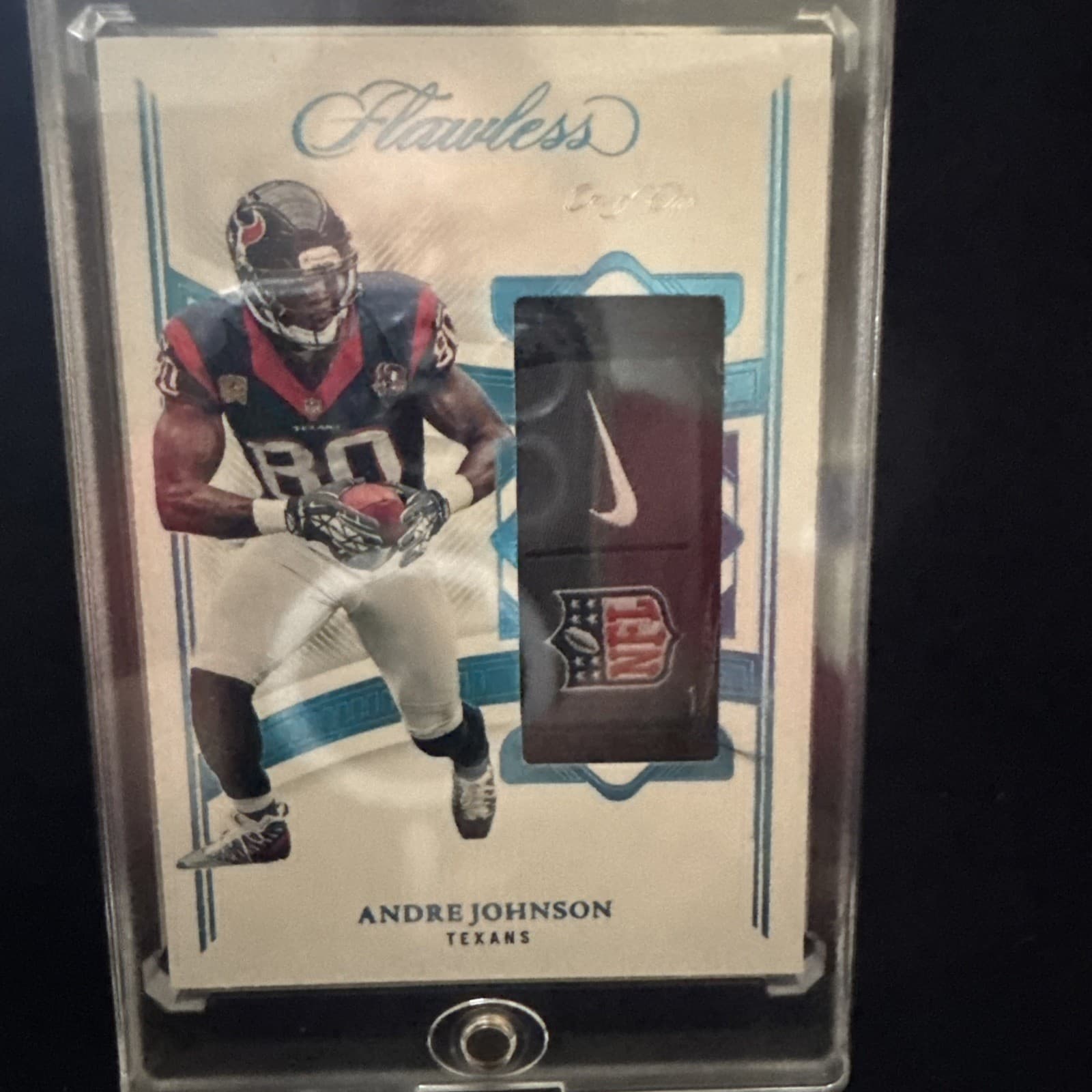 2022 Flawless Andre Johnson 1/1 Glove Nike Swoosh/NFL Shield! Houston Texans.