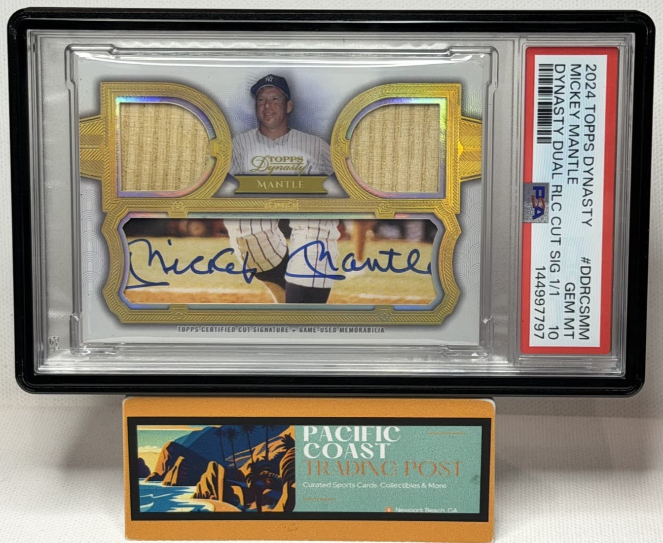 2024 Topps Dynasty Baseball- MICKEY MANTLE #DDRCS-MM-Relic Signature- 1/1-PSA 10