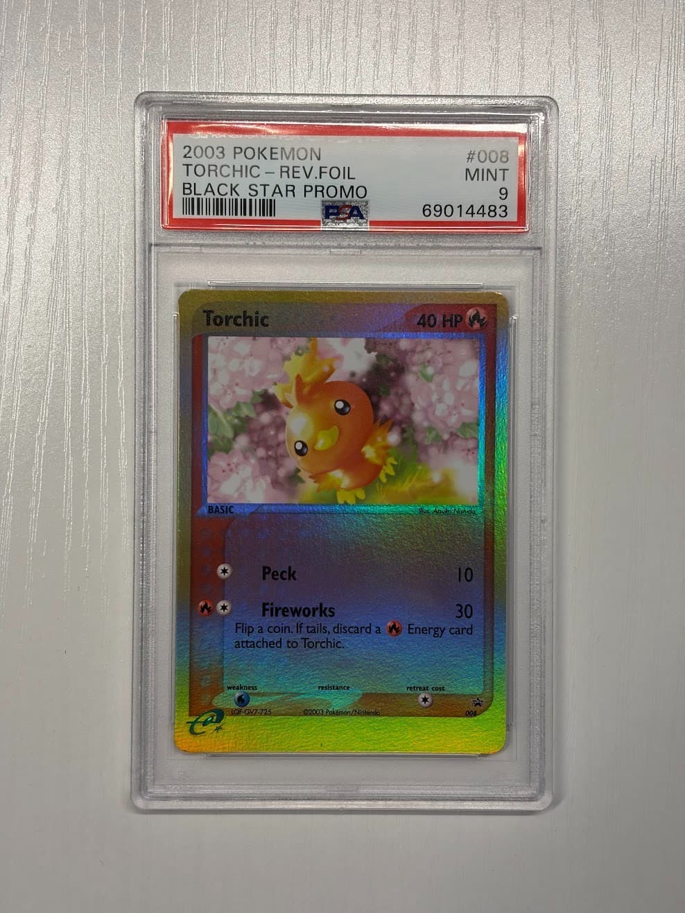 2003 Pokemon Torchic 008 Reverse Holo Black Star Promo PSA 9