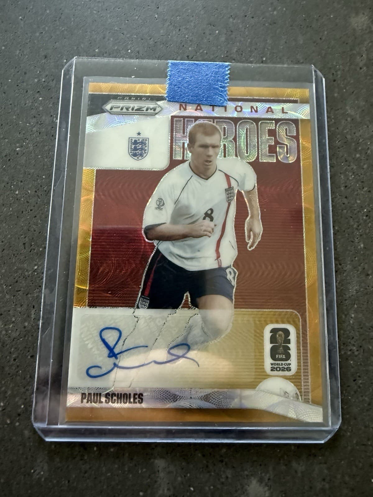 2026 prizm World Cup Paul Scholes England Gold Choice National Heroes Auto /10