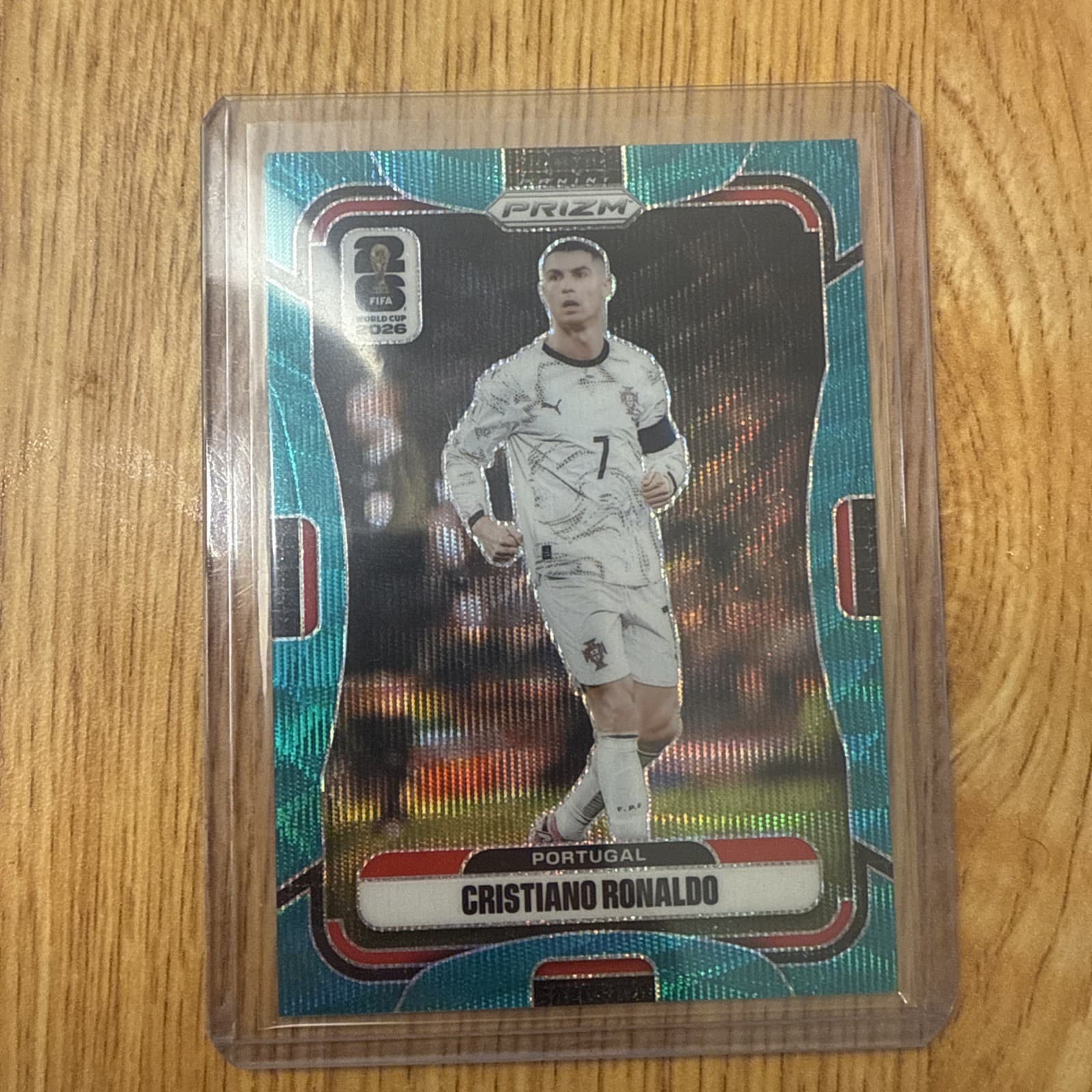 2026 Panini Prizm FIFA World Cup Portugal Cristiano Ronaldo Teal Wave #/99