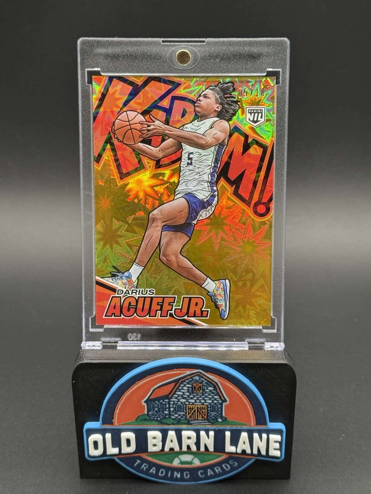 2025 Panini Signature Series #20 Darius Acuff Jr. KABOOM! GOLD /10 1st to Market