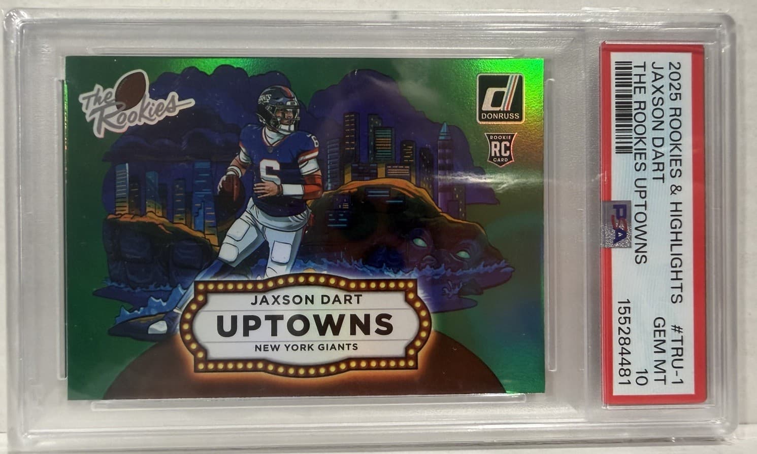 JAXSON DART 2025 PANINI DONRUSS ROOKIES & HIGHLIGHTS UPTOWNS PSA GEM MINT 10 SSP