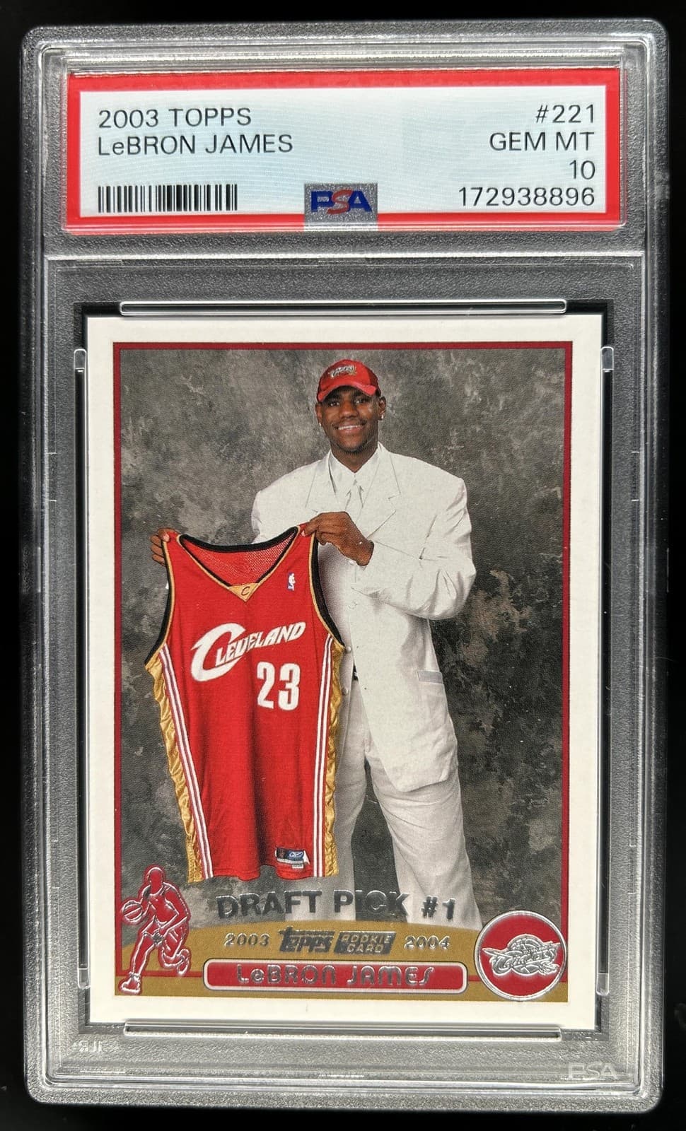 2003-04 Topps LeBron James Rookie RC #221 Cavaliers PSA 10 GEM MINT