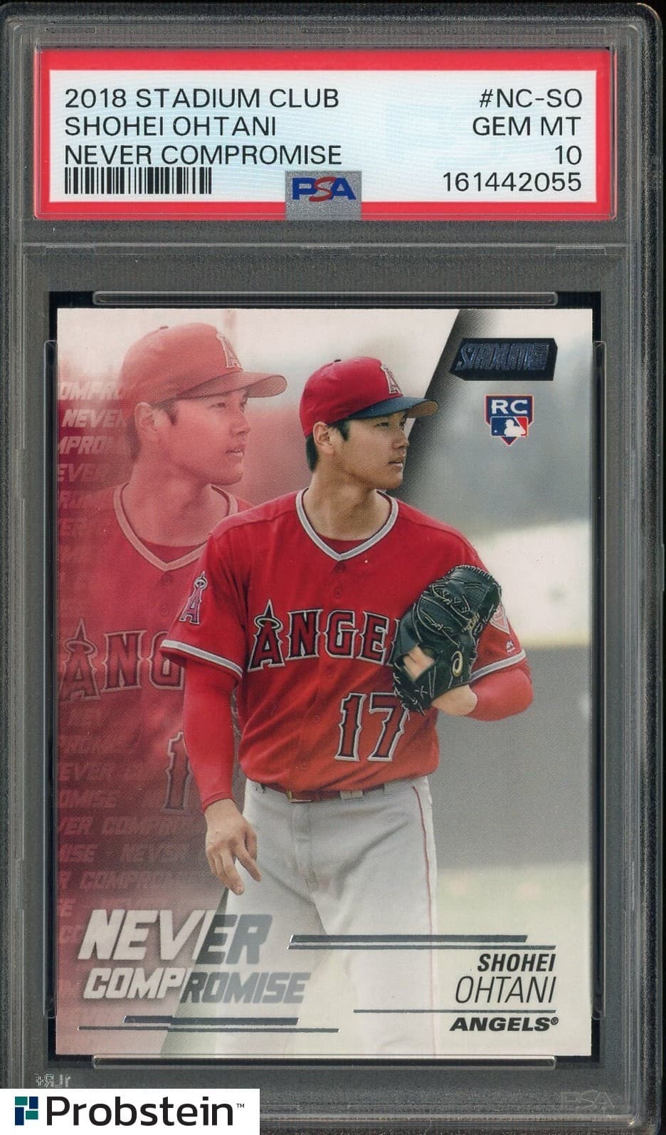 2018 Topps Stadium Club Never Compromise Shohei Ohtani Angels RC Rookie PSA 10