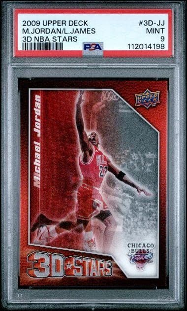 2009/10 Upper Deck 3D Stars Lebron James Michael Jordan #3D-JJ PSA 9