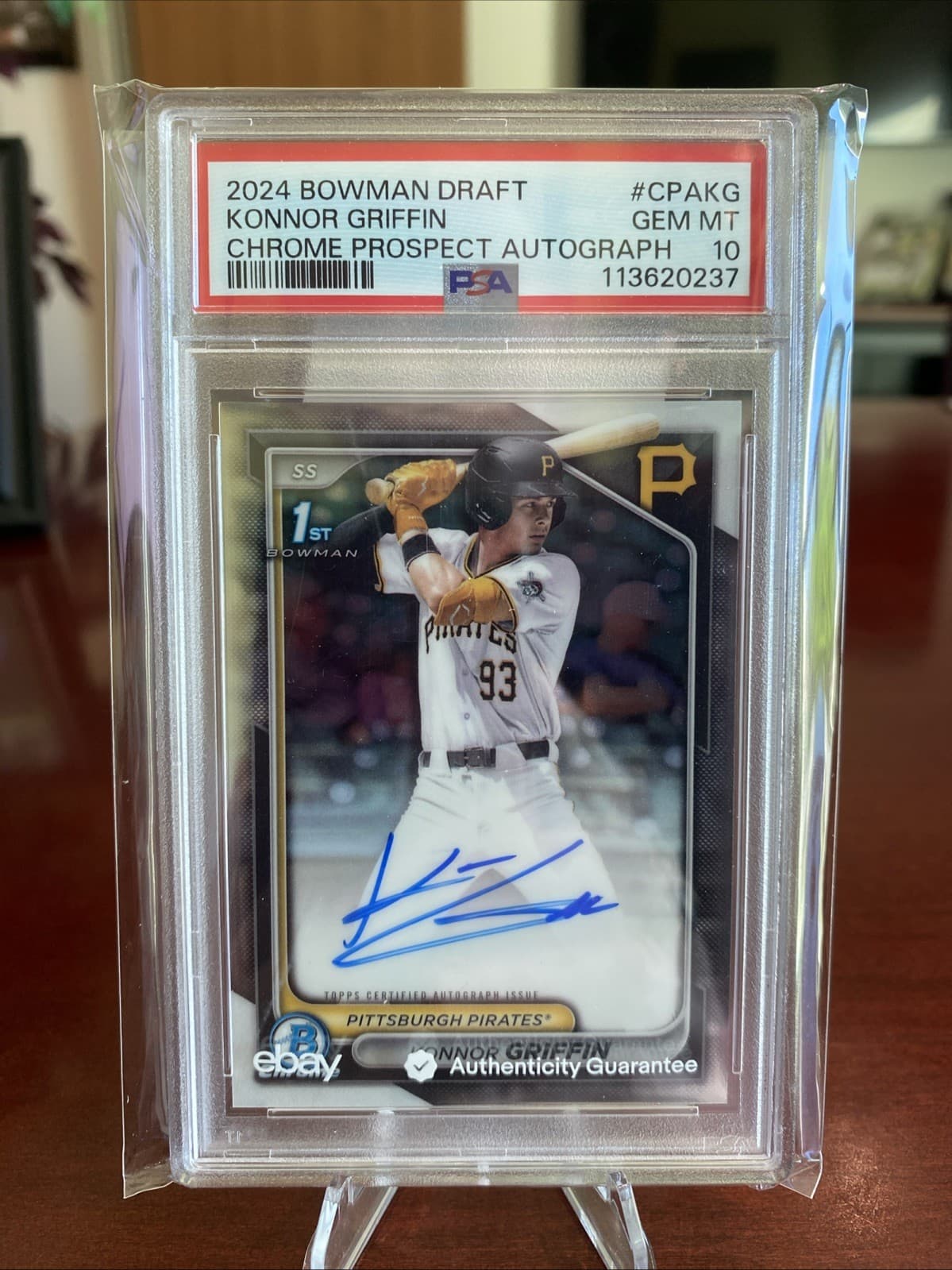 2024 Bowman Draft Chrome Prospect Konnor Griffin Auto PSA Gem Mint 10 CPA-KG