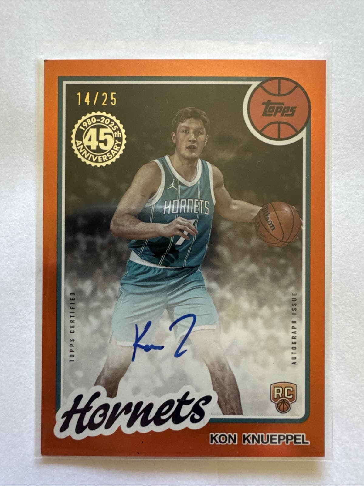 2025-26 Topps Basketball Rookie Autographs Kon Knueppel /25