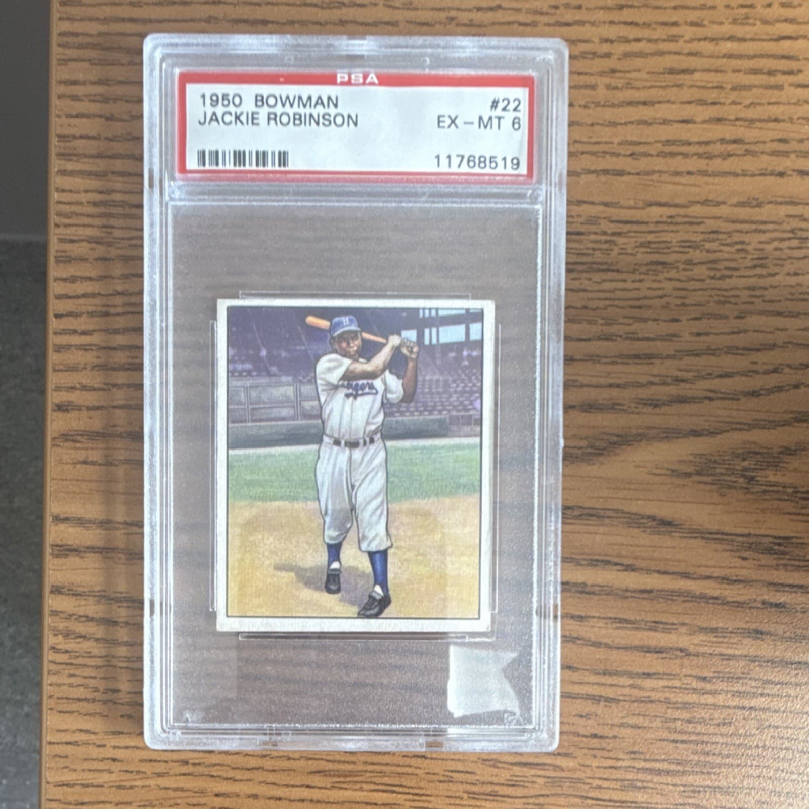 Bowman 1950 Jackie Robinson #22 Brooklyn Dodgers PSA 6 EX-MT Graded Card