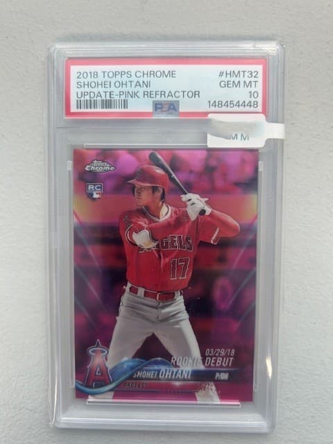 2018 Topps Chrome Update Pink Refractors #HMT32 Shohei Ohtani RC Rookie PSA 10