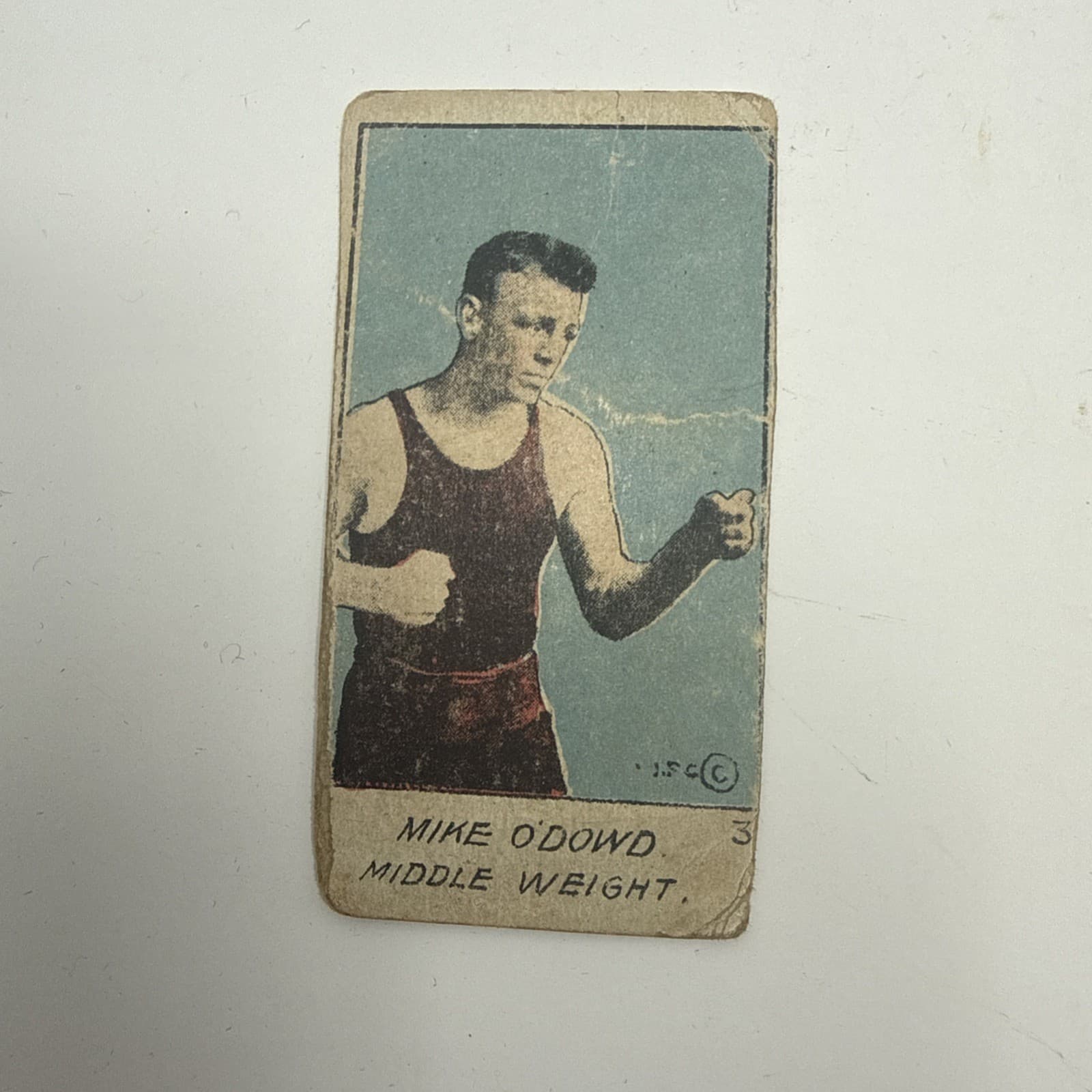 1923 W580 Hand Cut Strip Card - Mike O'Dowd - Middleweight