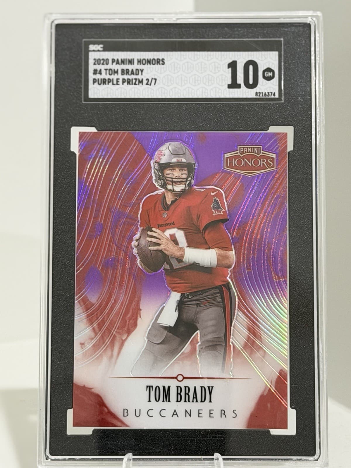 2020 Honors Tom Brady #4 Purple Prizm /7 SGC 10