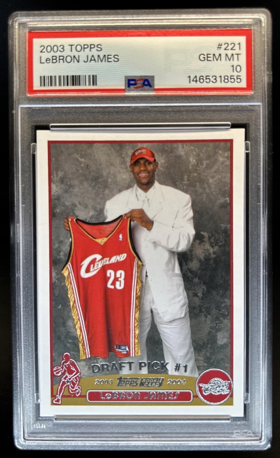 2003-04 Topps LeBron James Rookie RC #221 Cavaliers PSA 10 GEM MINT