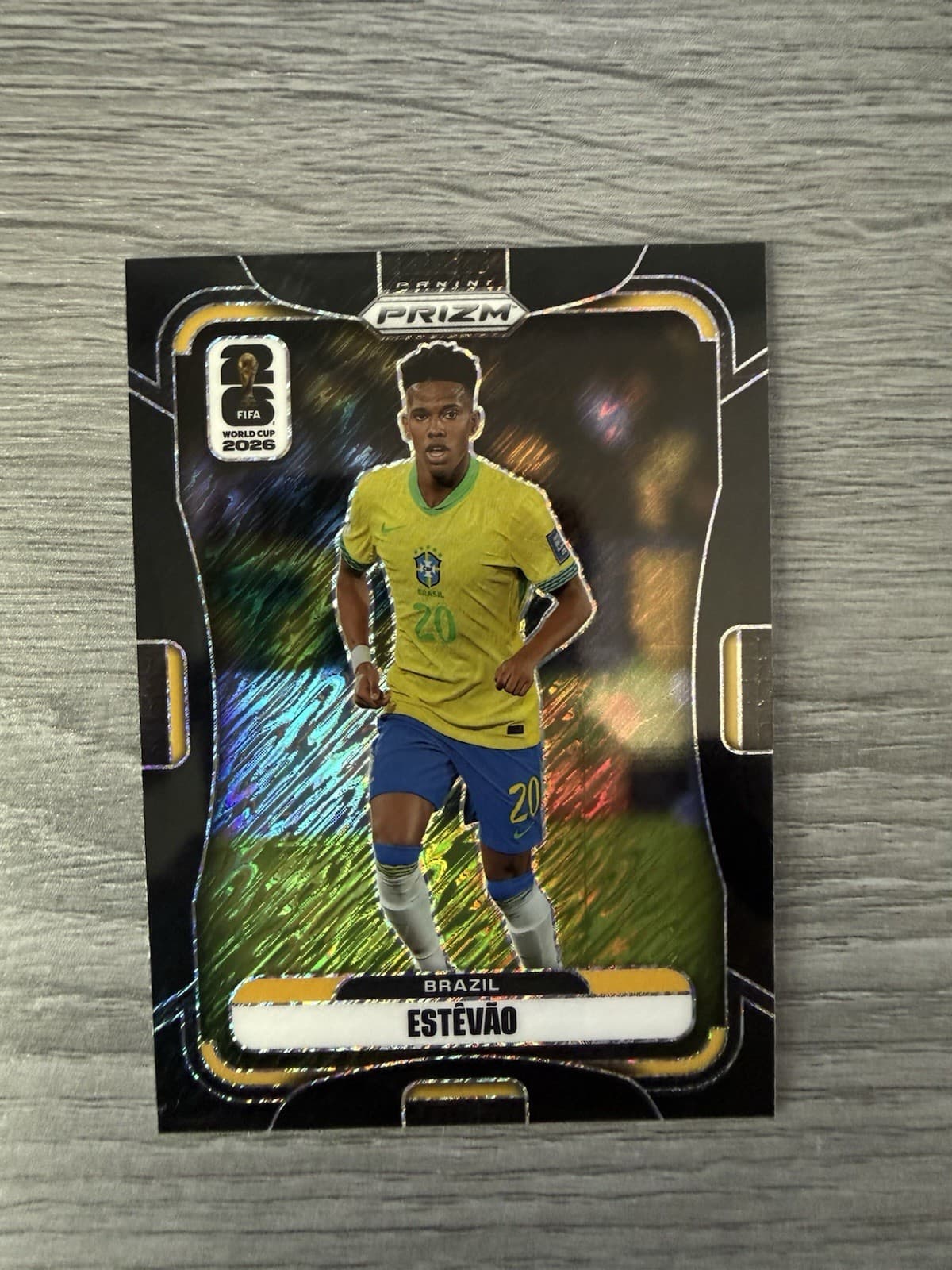 2026 Panini Prizm FIFA World Cup Estevao Black Shimmer 1/1! Brazil #87