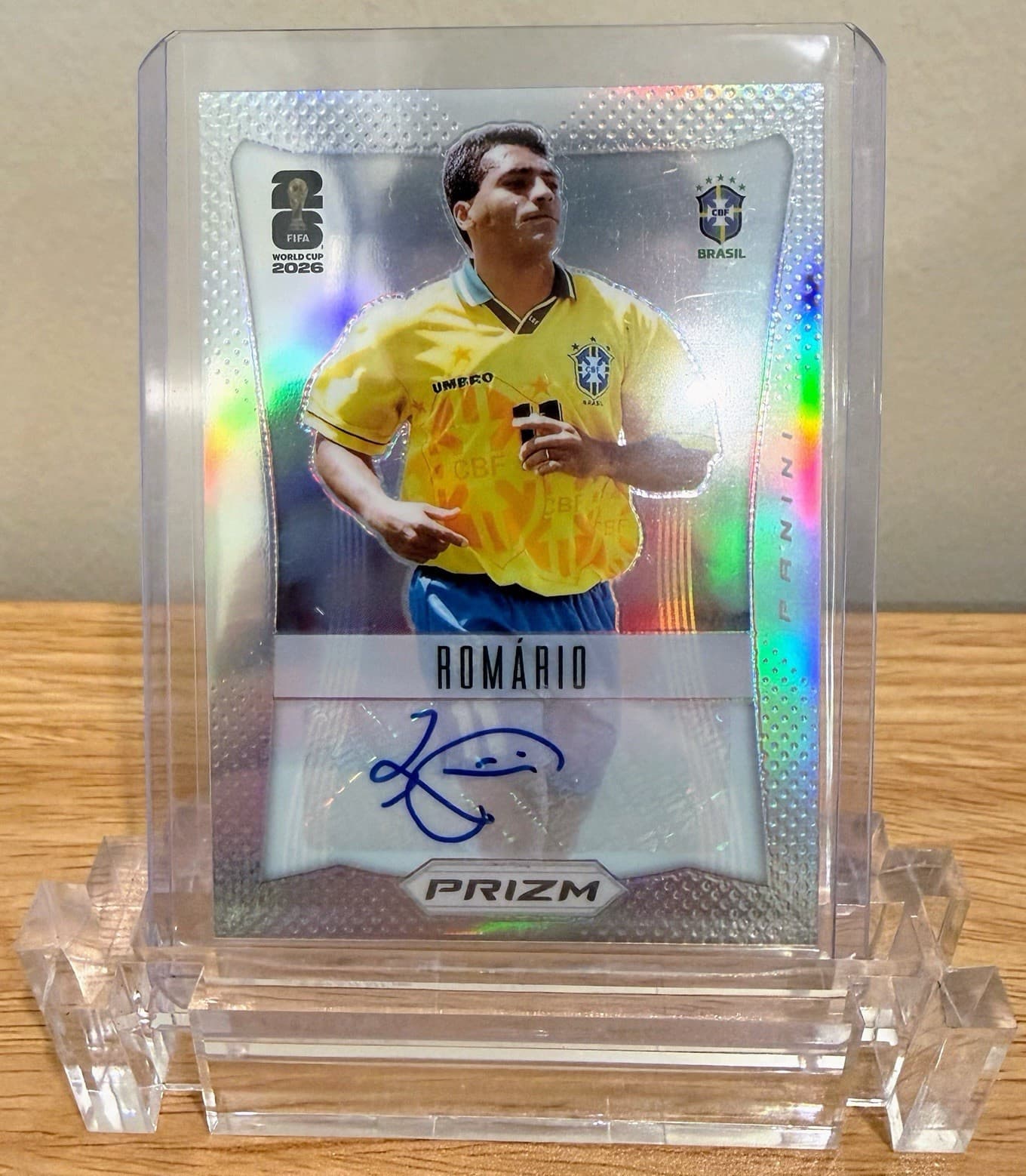 Romário Autograph Brazil Panini 2026 Prizm FIFA World Cup Soccer Card