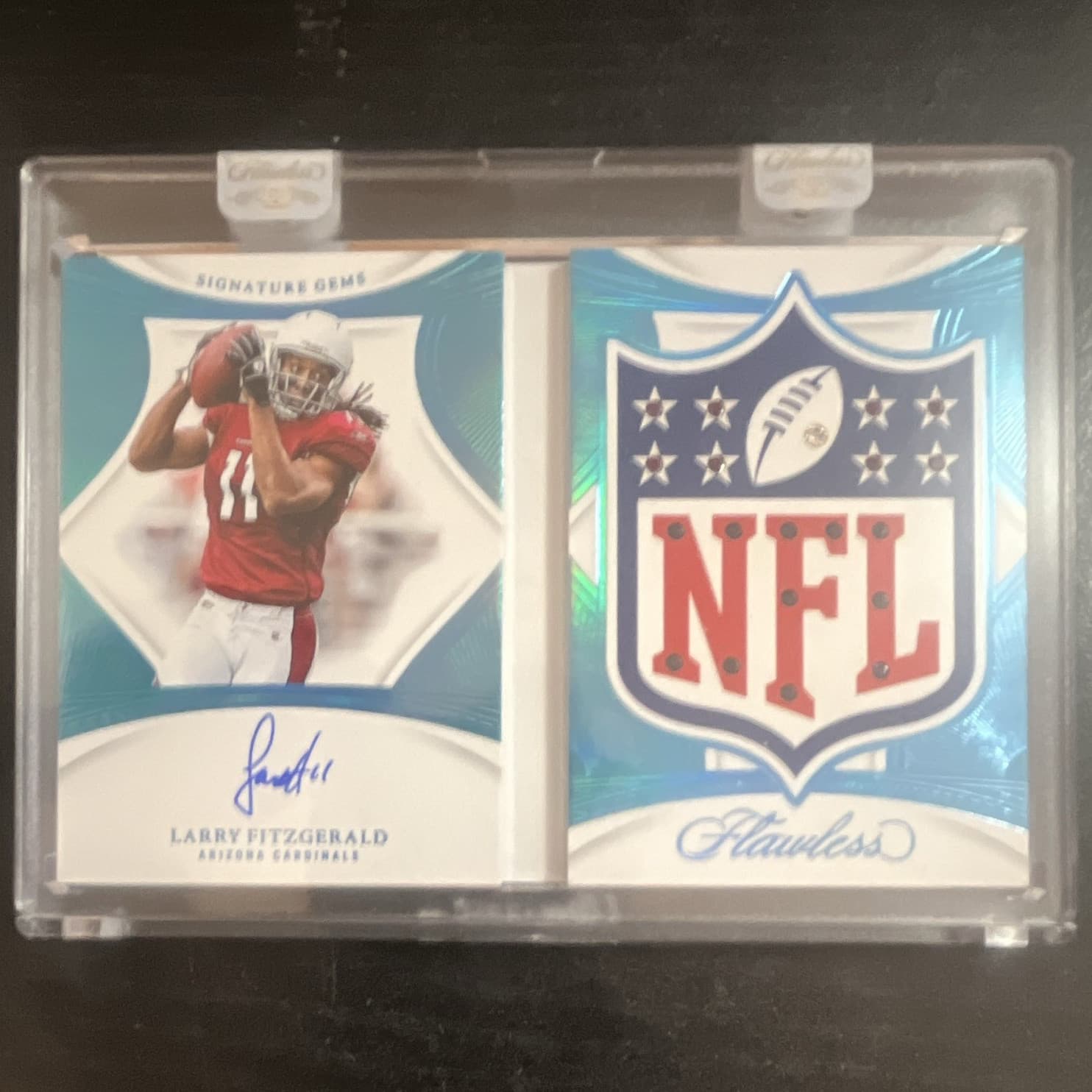2025 Flawless 1/1 SIGNATURE GEMS SHIELD AUTO BOOKLET of LARRY FITZGERALD