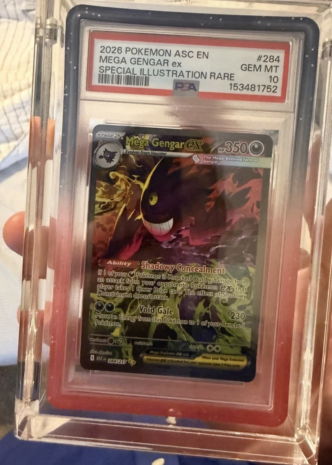 2026 Pokemon Mega Gengar ex Special Illustration Rare #284/217 PSA 10