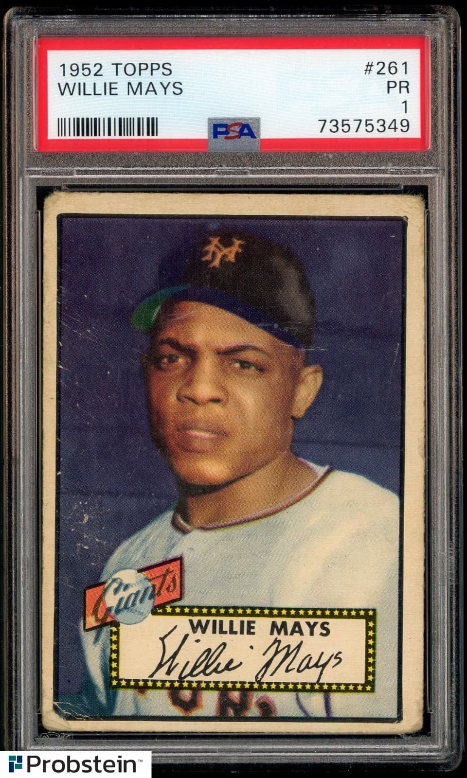 1952 Topps #261 Willie Mays New York Giants HOF PSA 1 PR " LOOKS NICER "
