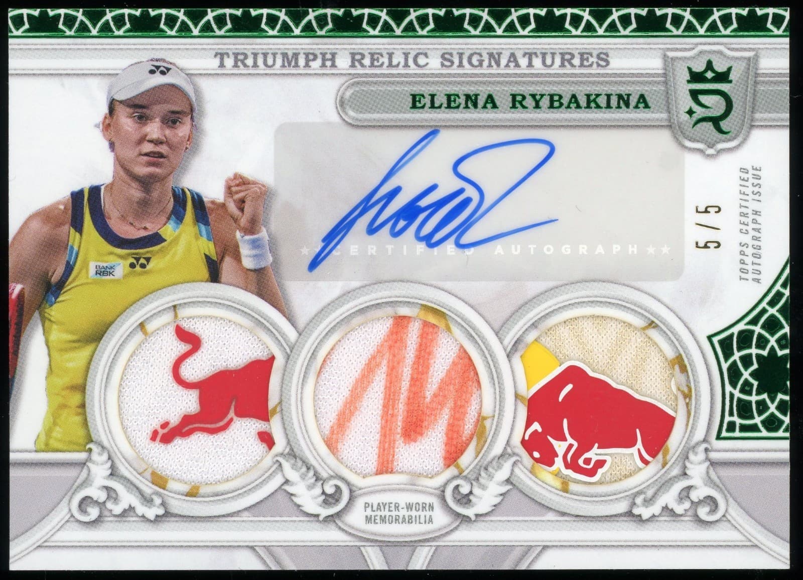 Elena Rybakina - 2024 Topps Royalty Tennis - Triumph Relic Sigs /5