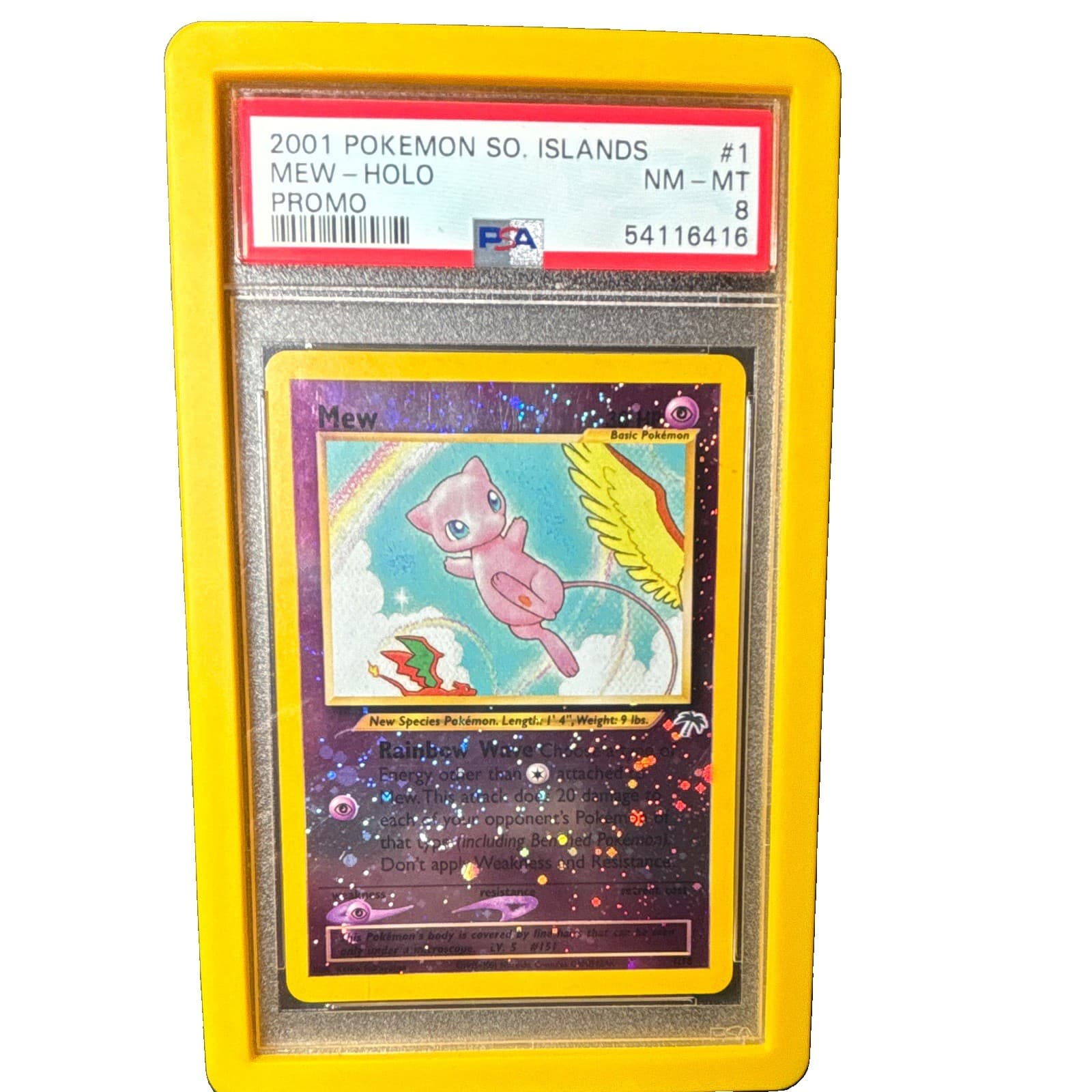 Nintendo Pokemon TCG 2001 Southern Islands Mew #1 Holo Promo PSA 8 Graded