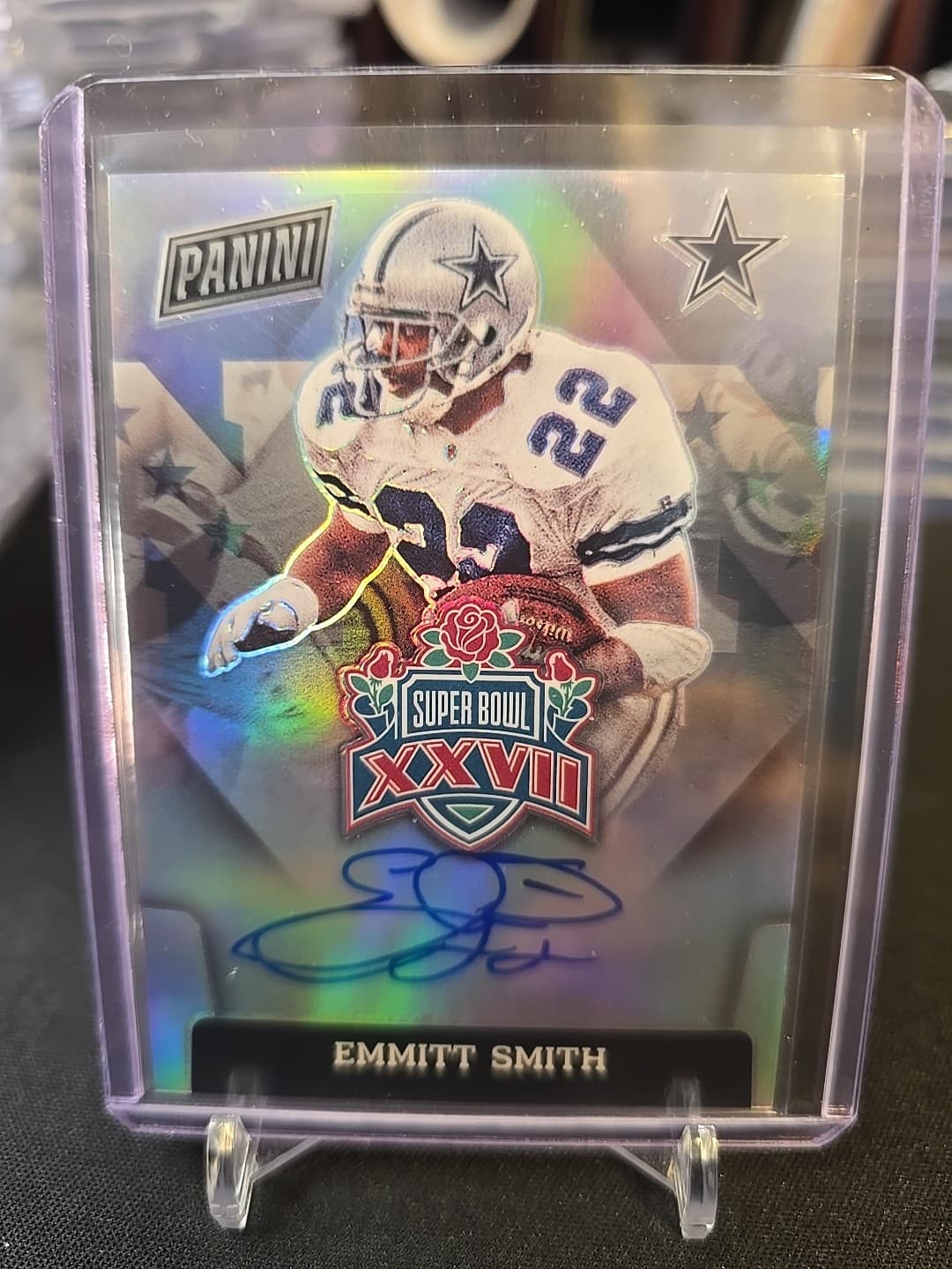 2022 Panini Super Bowl Signatures Emmitt Smith Auto Dallas Cowboys