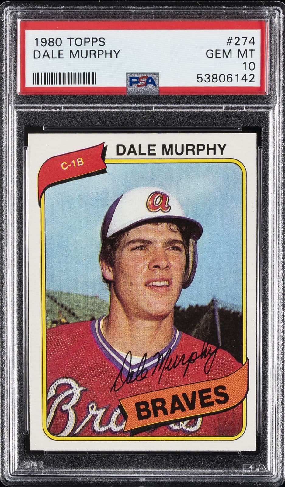 1980 TOPPS #274 DALE MURPHY PSA 10