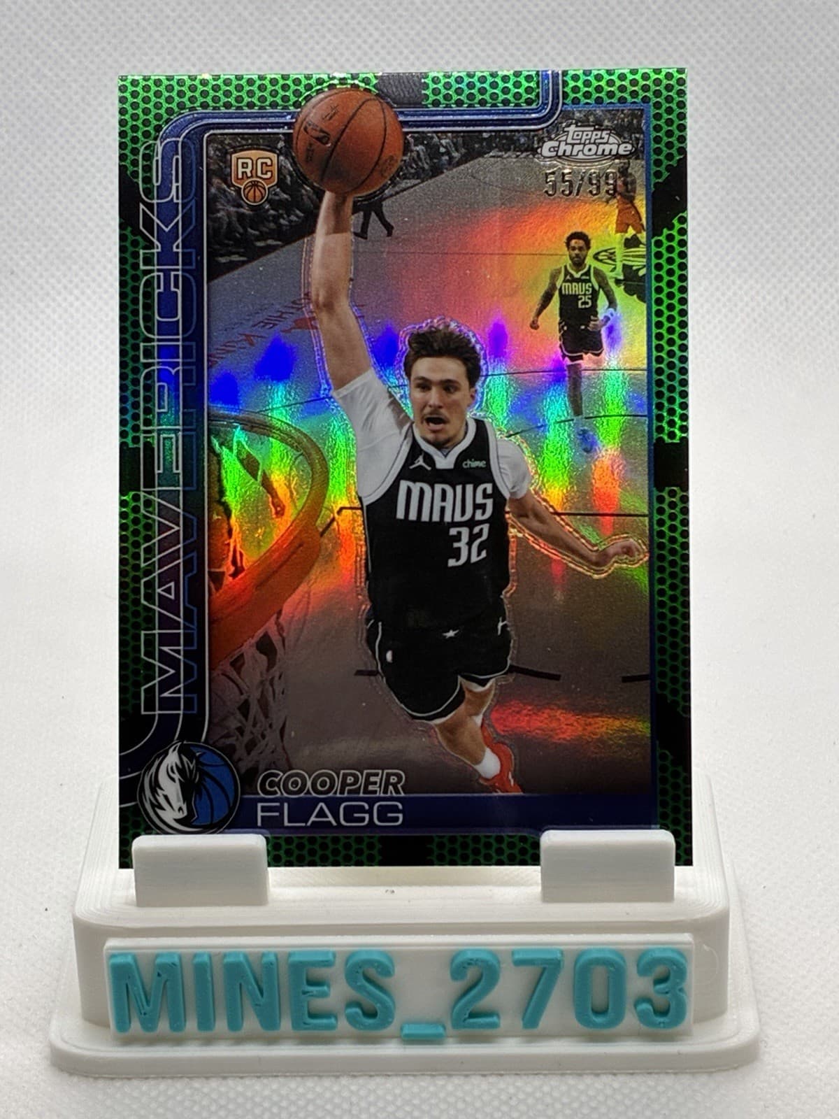 Cooper Flagg RC 2025-26 Topps Chrome Update Green Basketball Refractor /99 #151