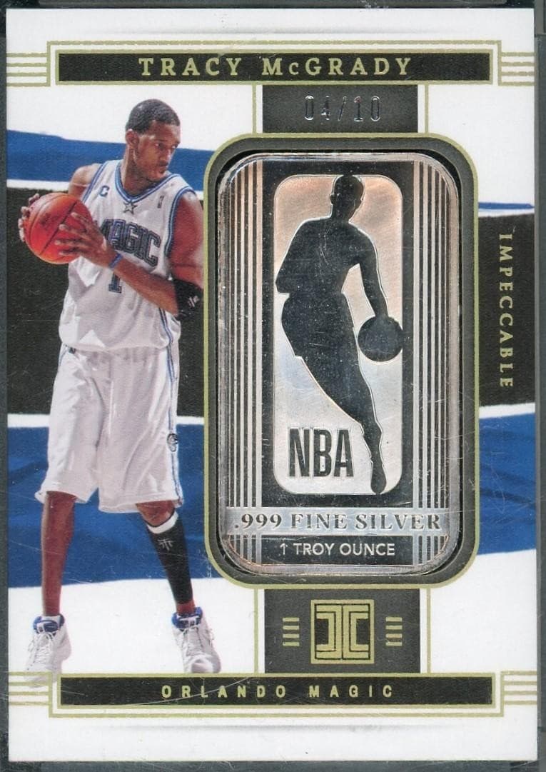 2021-22 Panini Impeccable Tracy McGrady Gold Fine Silver /10 #40