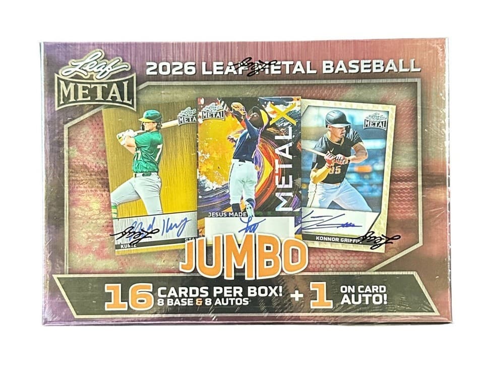 LOT OF (2) 2026 LEAF METAL BASEBALL HOBBY + JUMBO EDITION SEALED BOXES