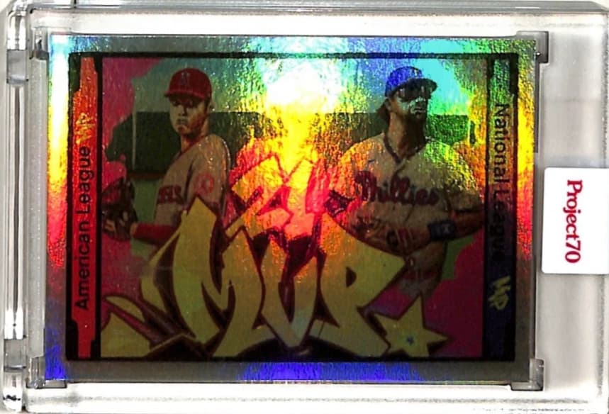 2022 Topps Project 70 #852 Topps Shohei Ohtani / Bryce Harper Rainbow Foil 39/70