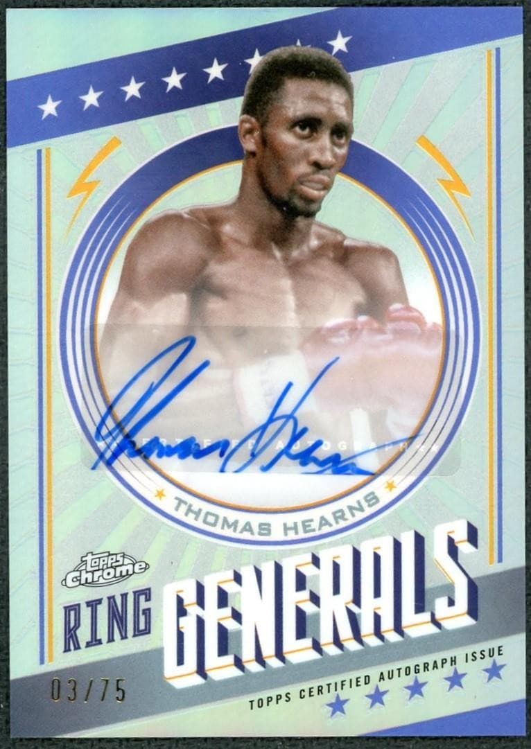 2024 Topps Chrome Thomas Hearns Ring Generals Refractor Auto /75