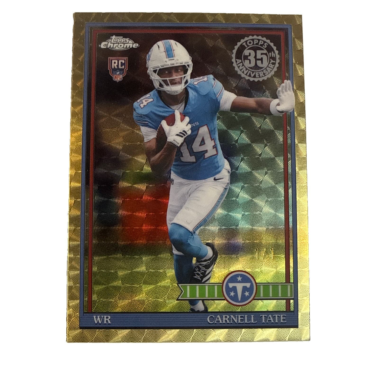2026 Topps Flagship Carnell Tate 1991 RC 1/1 True 1st Superfractor - Titans