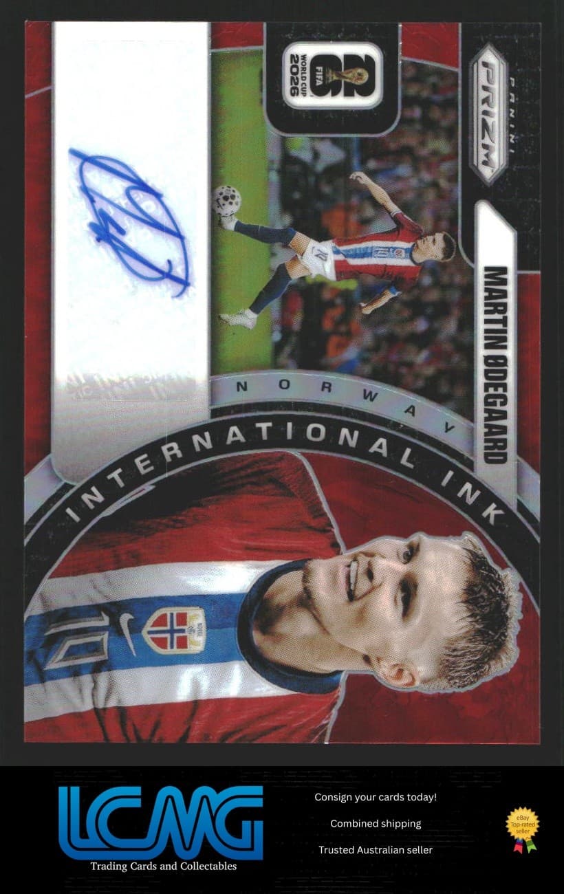 2026 Panini Prizm FIFA World Cup Martin Odegaard International Ink Red #/49 F7V