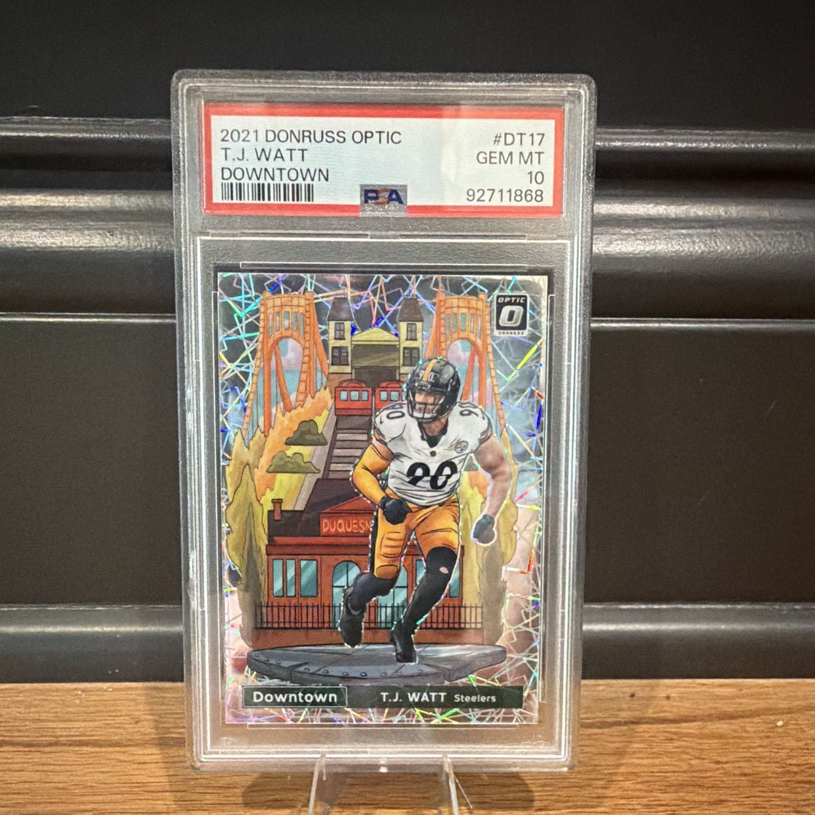 2021 Panini Donruss Optic - Downtown T.J. Watt #DT-17 PSA 10 Steelers