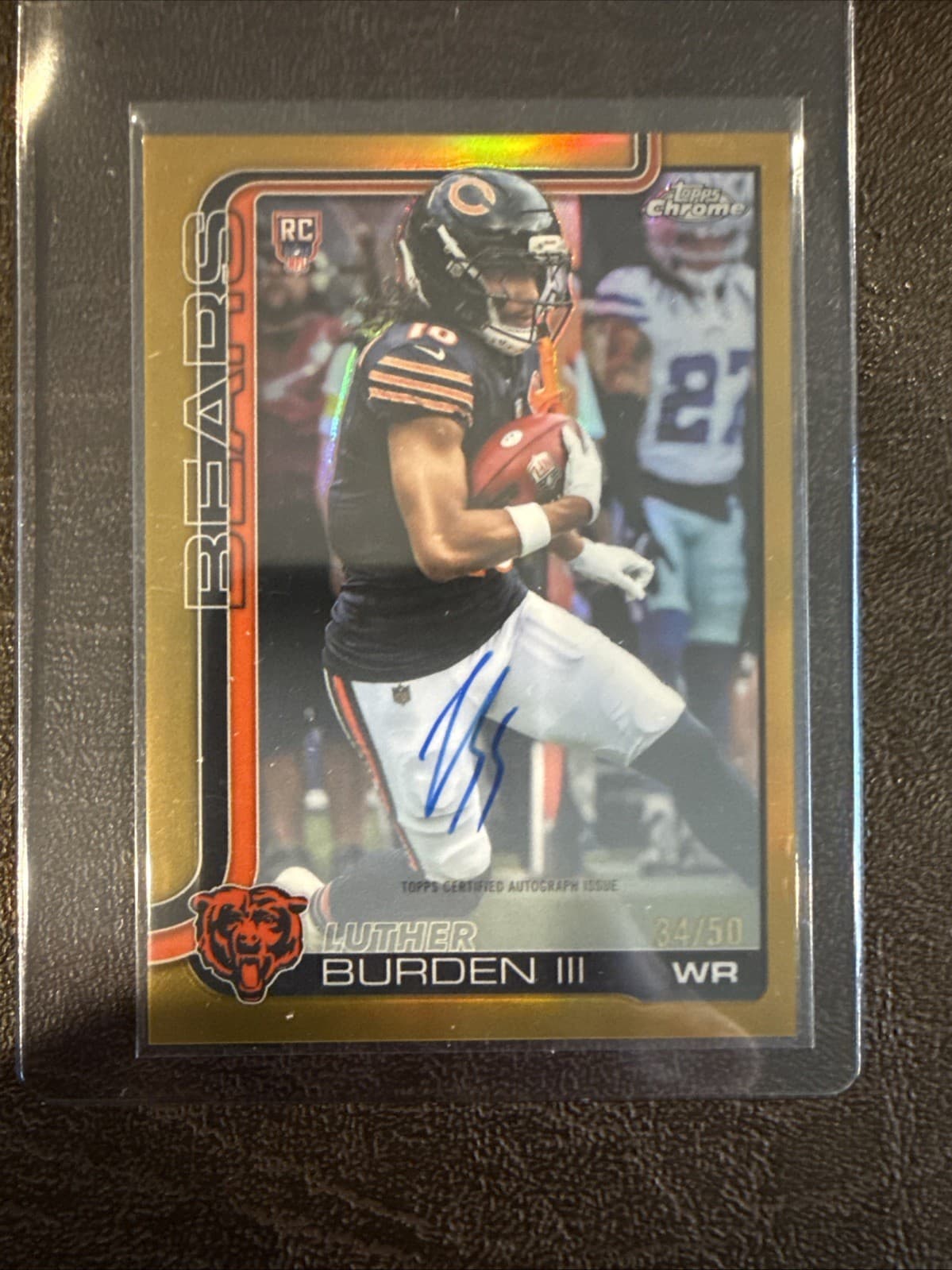 2025 Topps Chrome Rookies Autograph Variation Luther Burden III TRUE GOLD /50