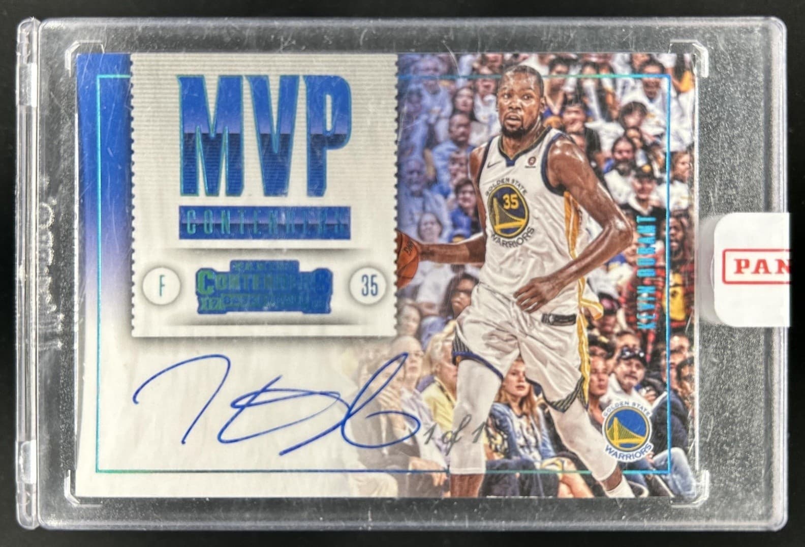 2017-18 Panini Contenders Kevin Durant MVP Auto Autograph Platinum #1/1 Warriors
