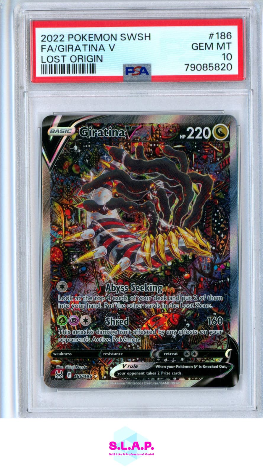 Giratina V Pokemon #186 2022 Lost Origin Swsh Full Art English Psa 10