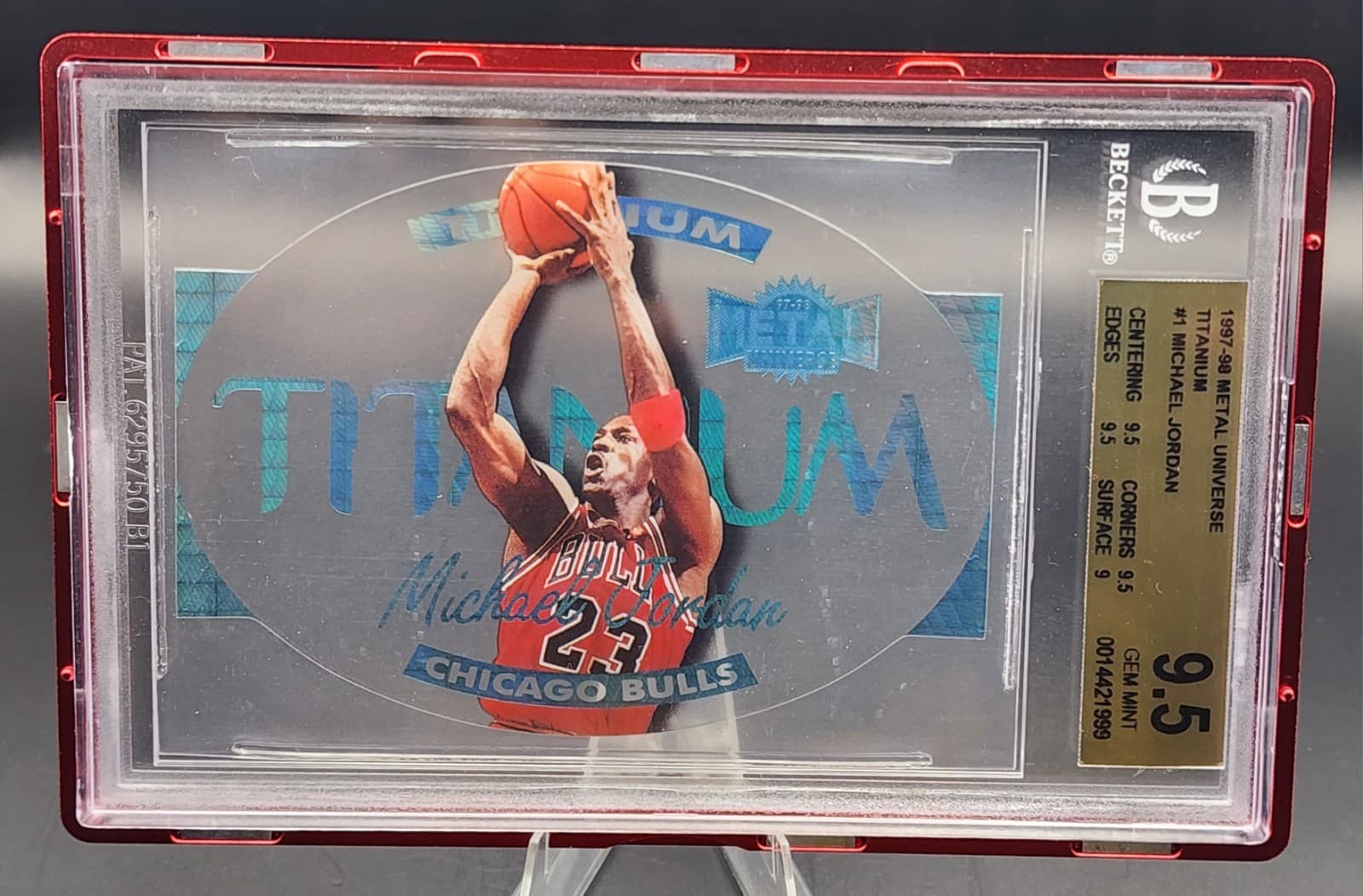 1997 Metal Universe Titanium Michael Jordan #1 BGS 9.5 GEM MINT
