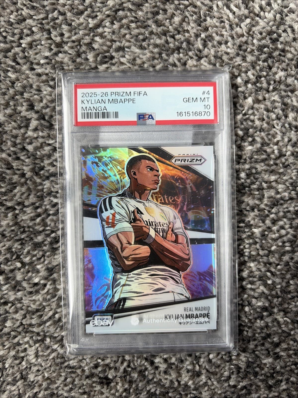 2025-2026 PANINI PRIZM FIFA MANGA #4 KYLIAN MBAPPE PSA 10