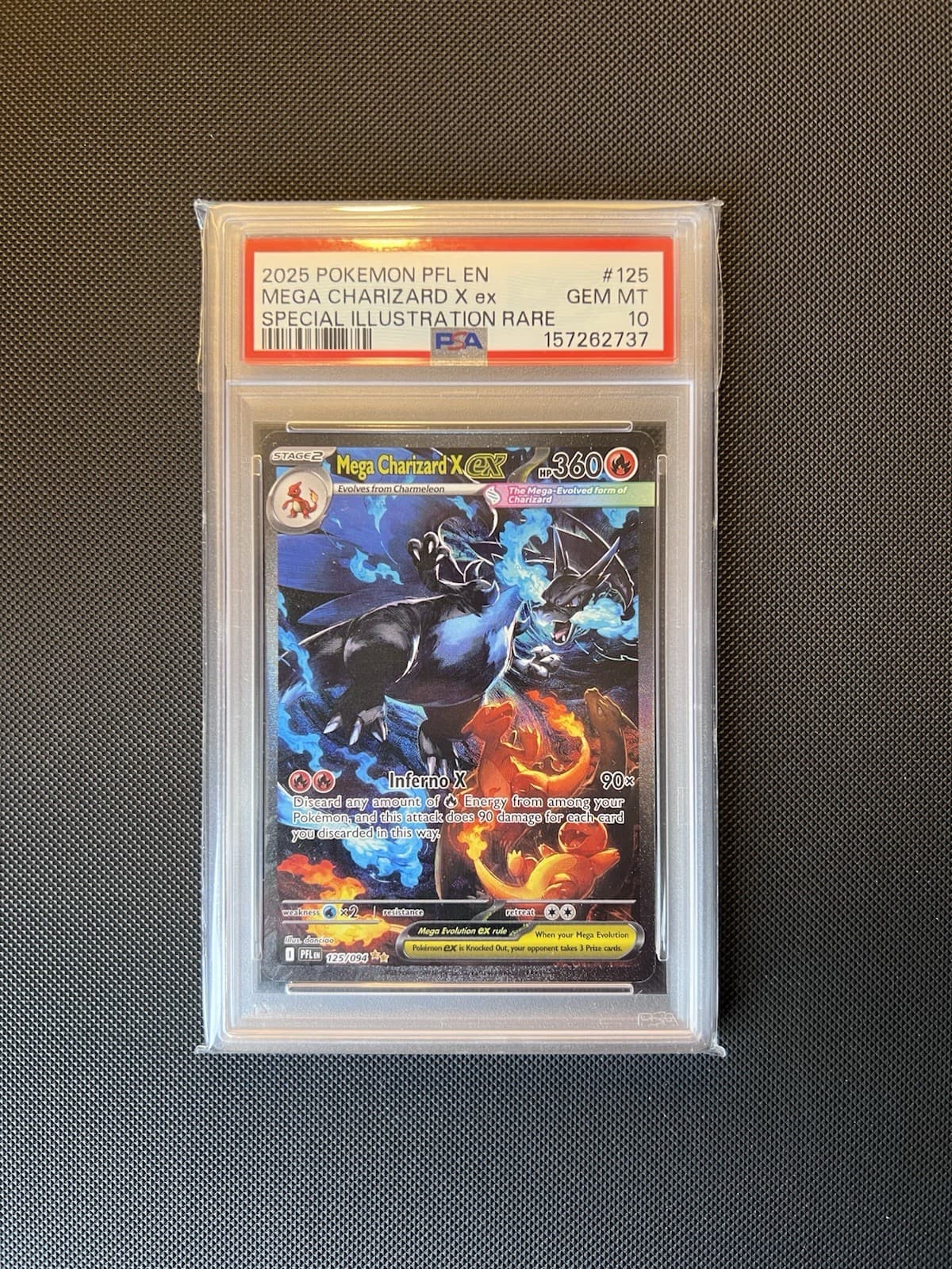 PSA 10 MEGA CHARIZARD X EX 125/094 Phantasmal Flames Pokemon Card