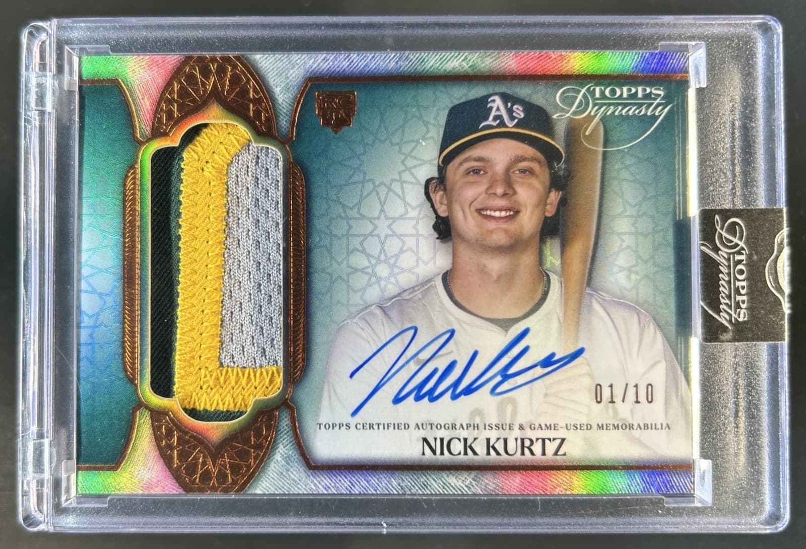 2025 Topps Dynasty Nick Kurtz Patch Auto Autograph Rookie RC #/10 Athletics
