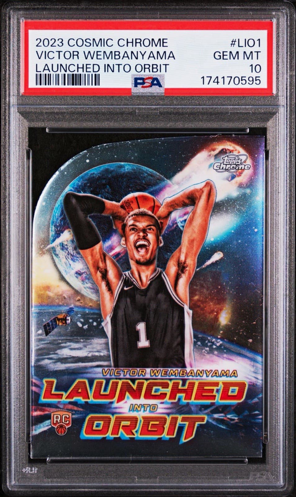 Topps Cosmic Chrome Wembanyama RC Launched Into Orbit LIO-1 PSA 10