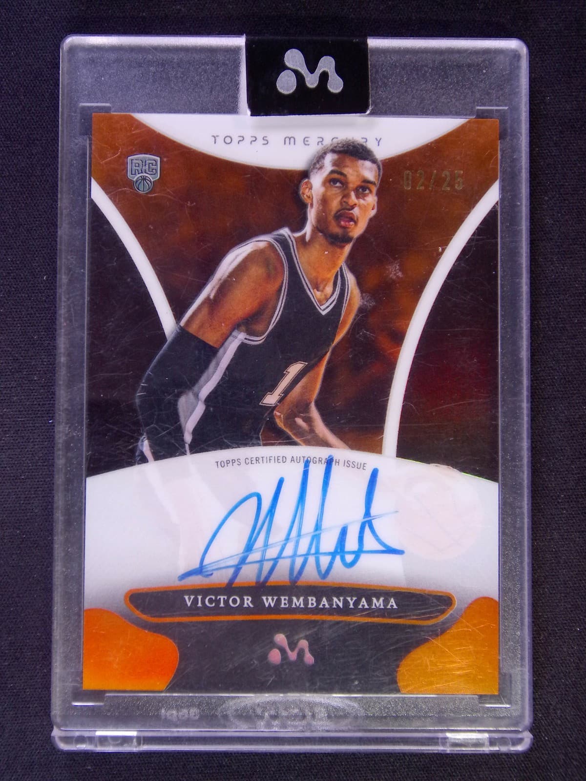 2023-24 Topps Mercury Victor Wembanyama RC Rookie Auto Orange Refractor /25