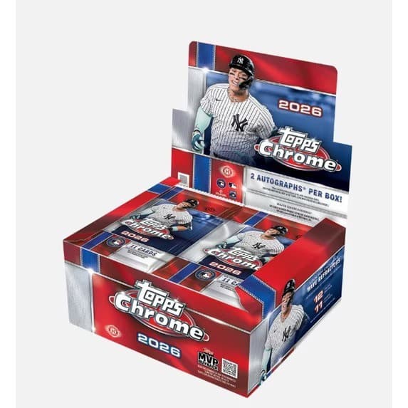 2026 Topps Chrome Baseball Jumbo Hobby Box Factory Sealed from Case(2 Autos)