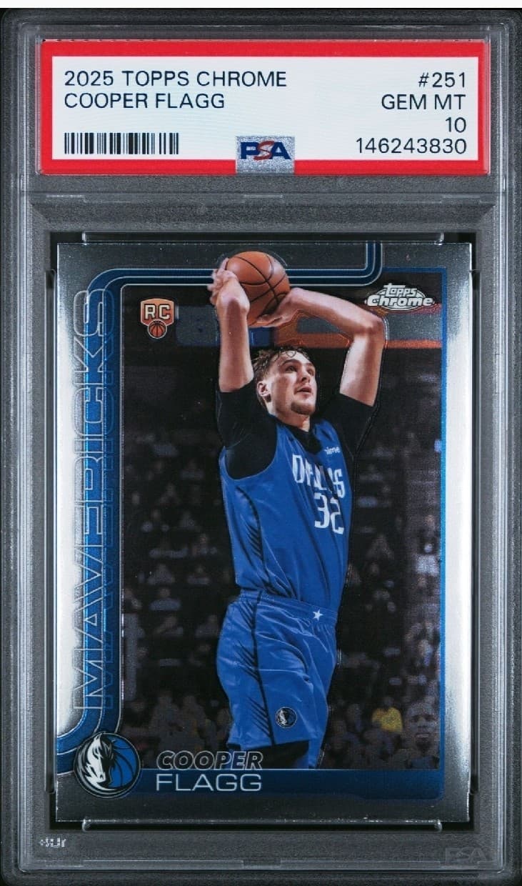 2025 Topps Chrome Cooper Flagg PSA 10 Gem